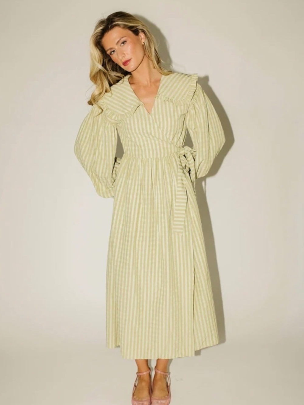 ZOCO Green Birdie Wrap Dress